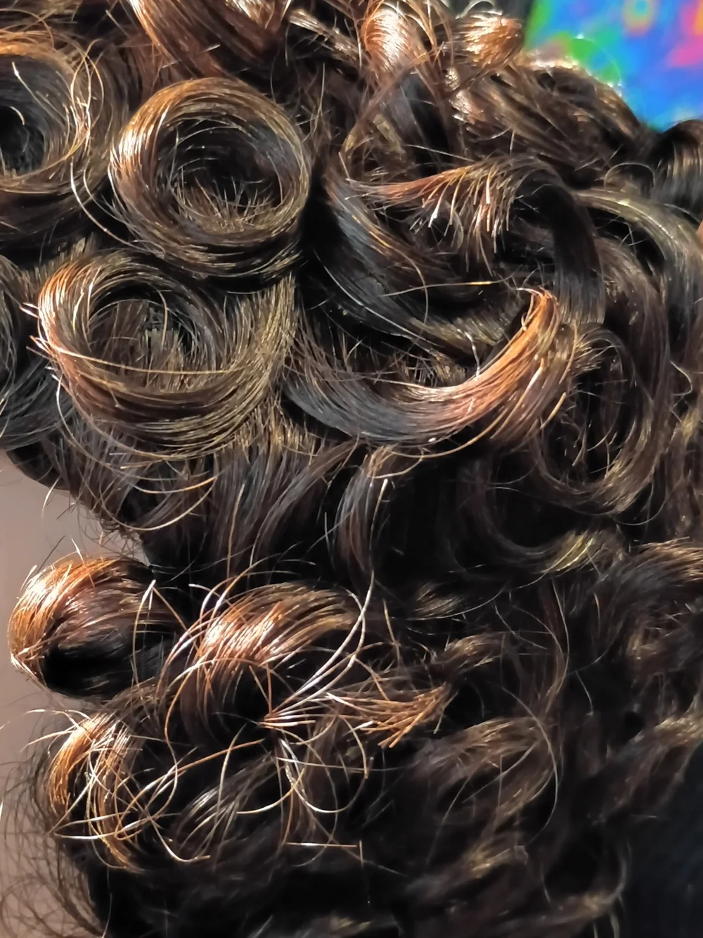 Natural Dark Brown Curly Hair Piece - Women Hair